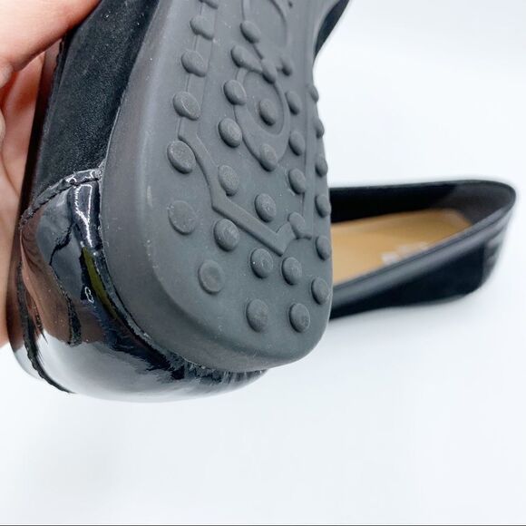 Coach Black Fonda Black Suede and Patent Leather Loafers Flats Driving Moc 6.5 - Picture 15 of 16